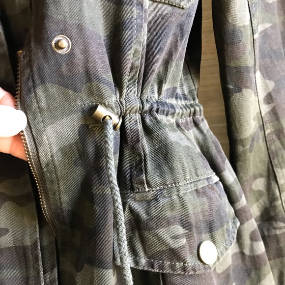 ZENANA Camouflage Print Jacket, Studded, Camo Jacket, Hooded, Zip-Up, 6 - Picture 8 of 15